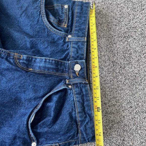 BDG Jeans Women’s Size 28 Dark Wash High Rise Tapered Baggy Zip Fly Button Close - Picture 7 of 10